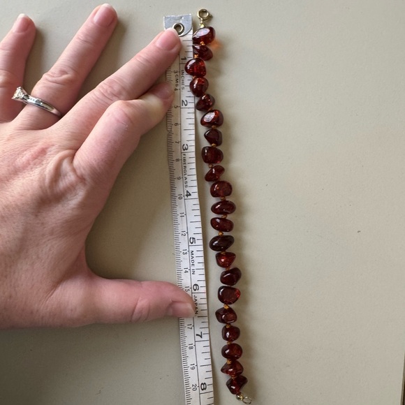 Natural Amber Bracelet – Hand-Knotted Cognac Nuggets, Baltic Style